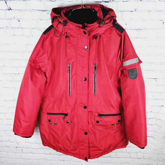 MOUNTAIN RIDGE | double zip & snap button closure reflective warm winter parka - Picture 1 of 11